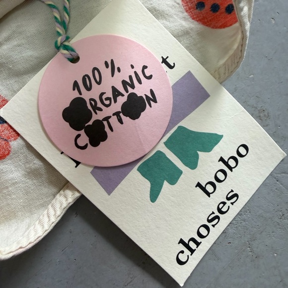 Bobo Choses Organic Cotton Top with Red and Blue Accents - Picture 2 of 3